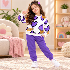 UNIQUE PURPAL LOVE HEART WINTER OUTFIT