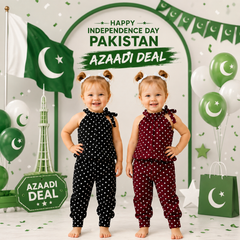 Black Dot + Maroon Dot  Short Set (Pack of 2) D14