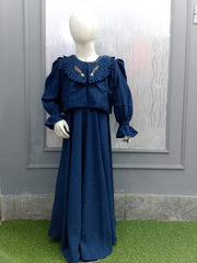 Stylish Western Frock – Crush Gorjet Fabric  – 4 Elegant Colors