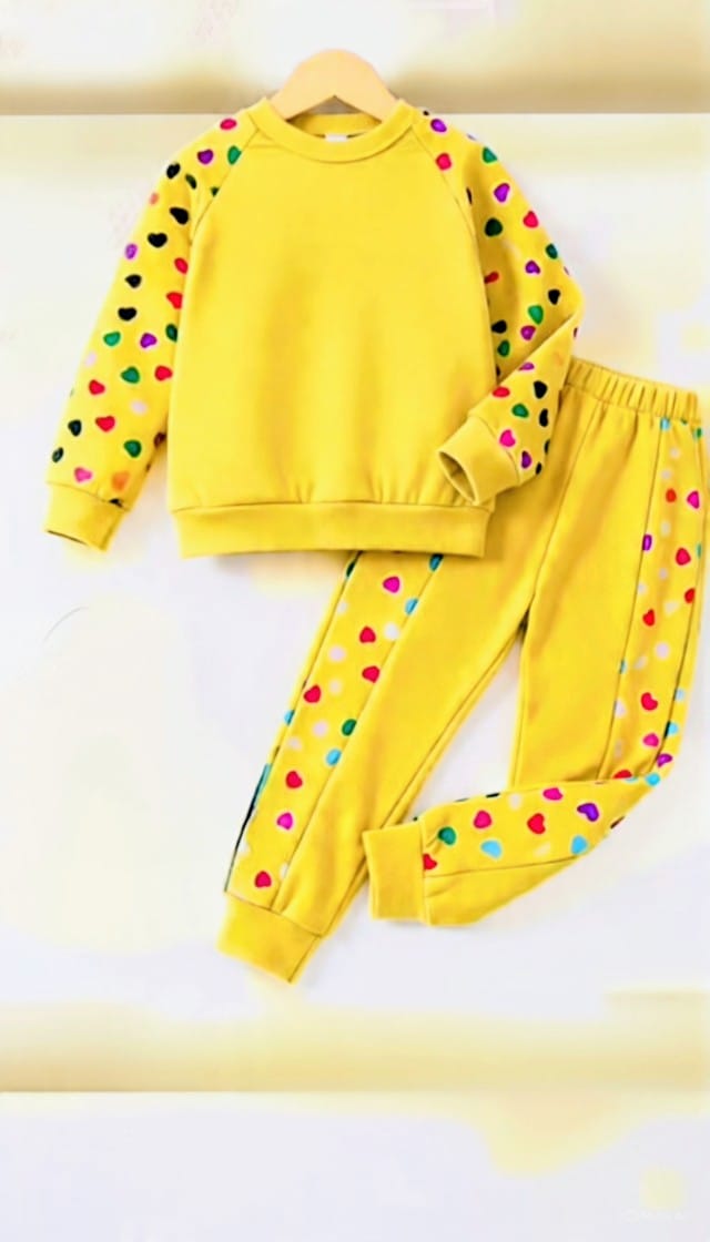 YELLOW HEART KIDS WINTER PANEL TRACKSUIT