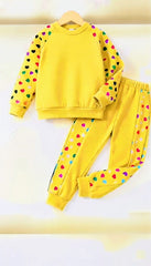YELLOW HEART KIDS WINTER PANEL TRACKSUIT