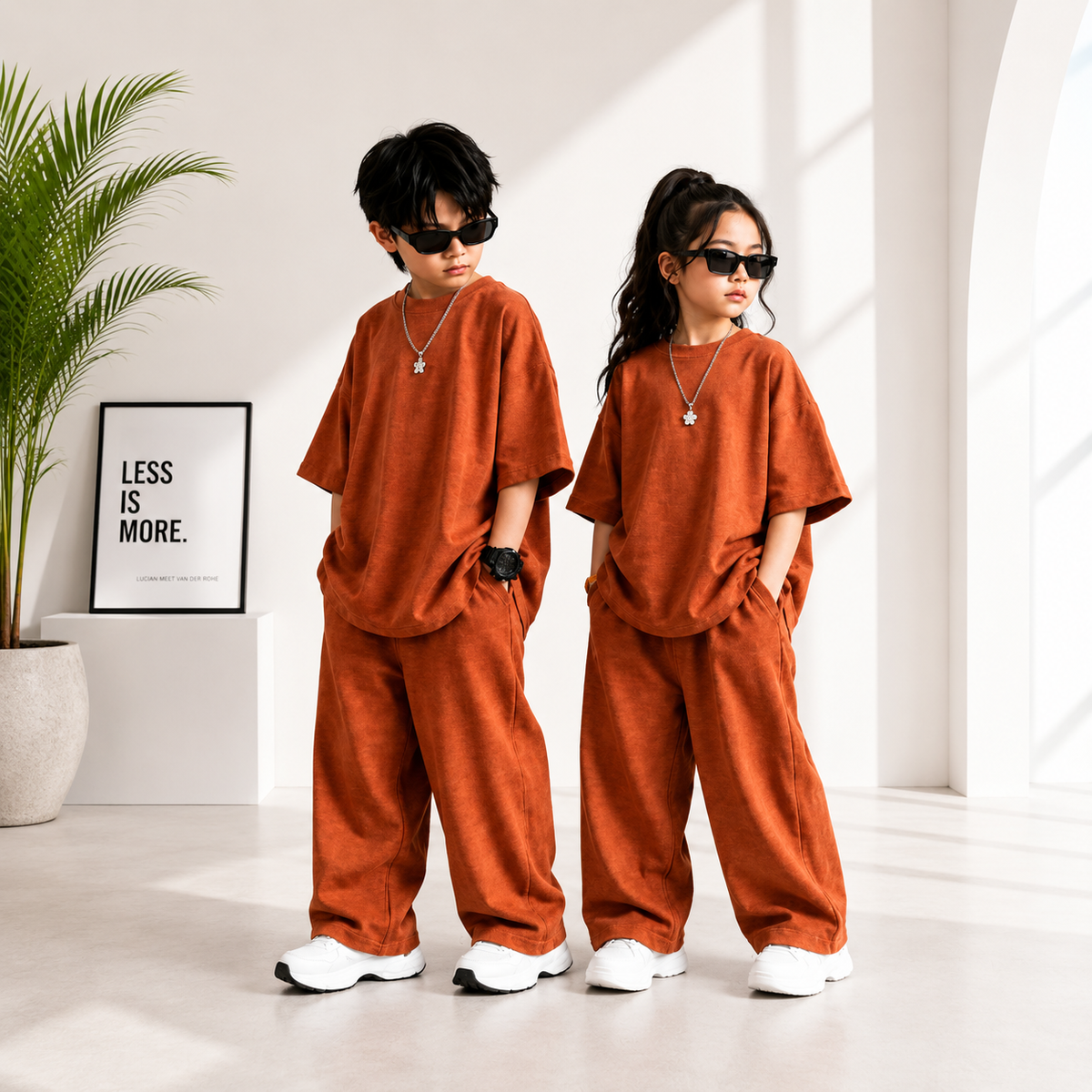 Rust Kids Baggy Co-Ord Set – Premium Casual Wear for Boys & Girls (1-10 Years)
