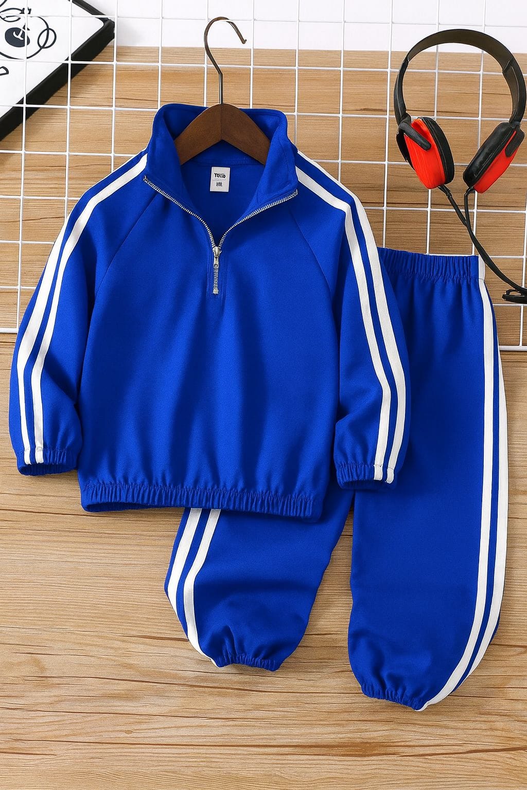 Baby/boy winter raglan style striped tracksuit - W2025-010