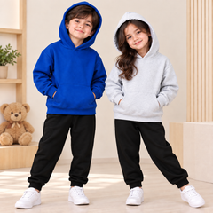 Kids Premium Fleece Hoodie & Black Jogger Tracksuit Set – Boys & Girls